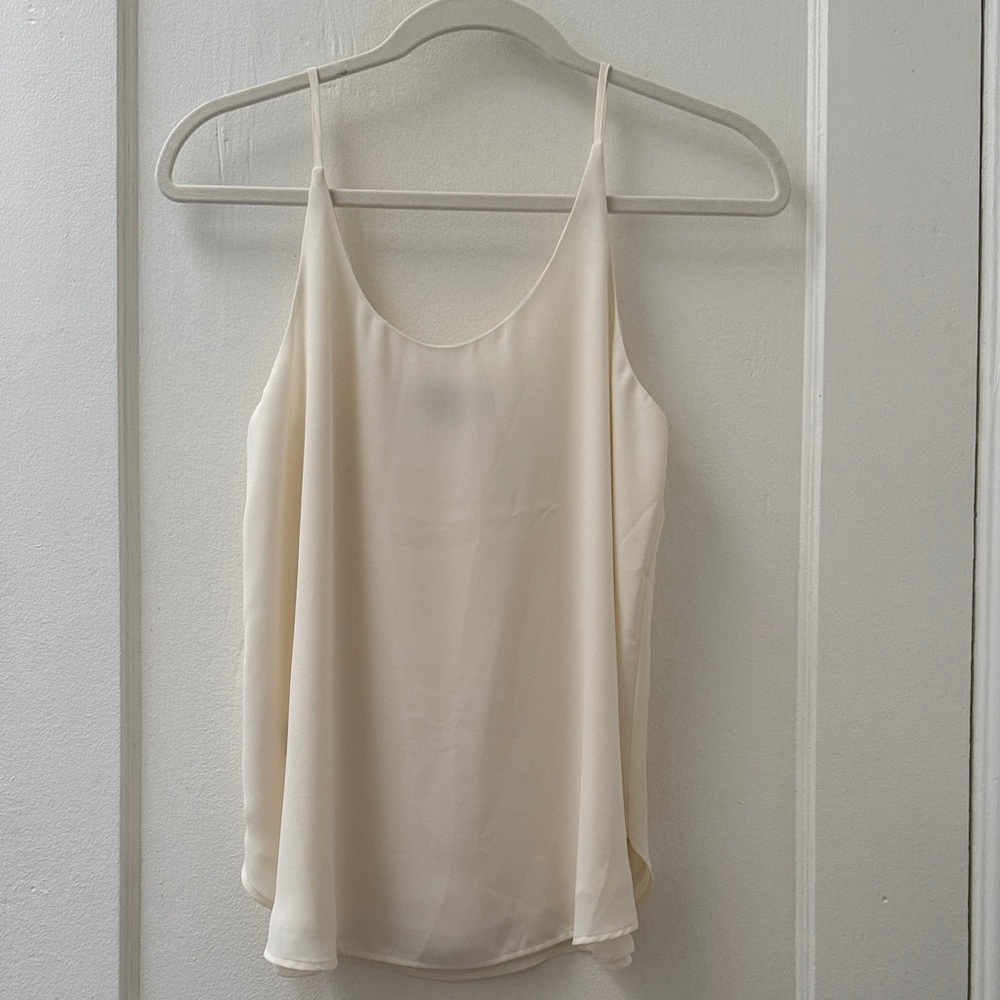NWOT LOFT Ivory Scoop Neck Cami